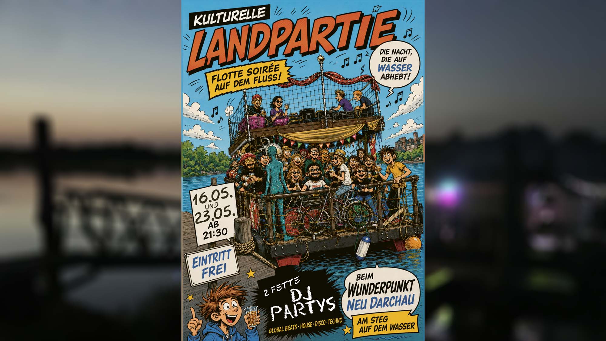 DJ-Partys an Bord der Schaluppe am 16. und 23. Mai
