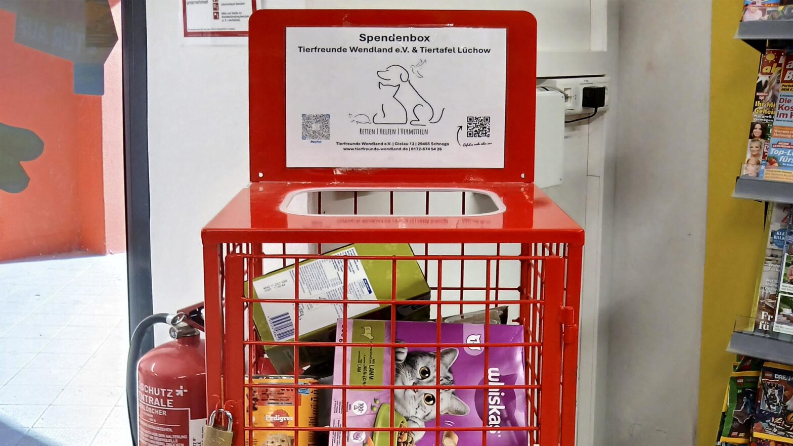 Neue Futter-Spendenbox